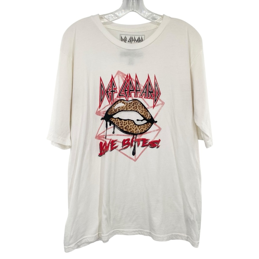 Original Retro Brand Def Leppard Lips T-Shirt Oversized